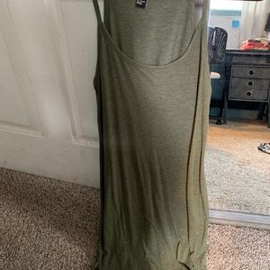 Olive green fitted dress